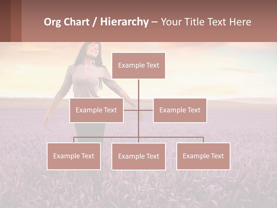 A Woman Standing In A Field Of Purple Flowers PowerPoint Template