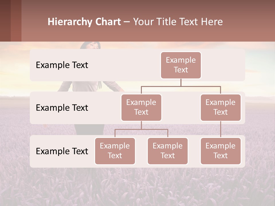 A Woman Standing In A Field Of Purple Flowers PowerPoint Template