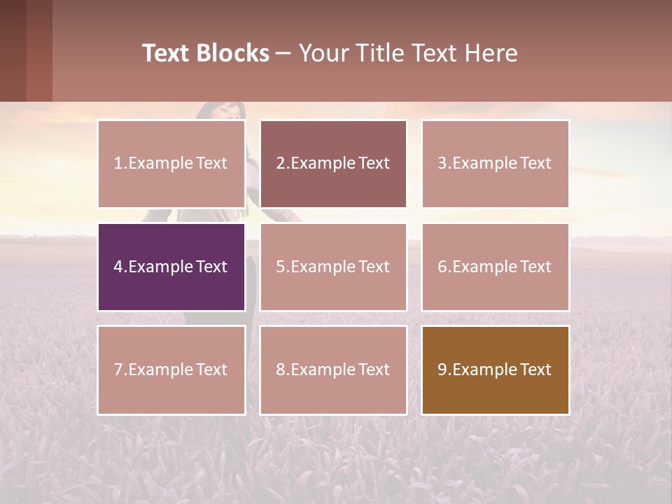 A Woman Standing In A Field Of Purple Flowers PowerPoint Template