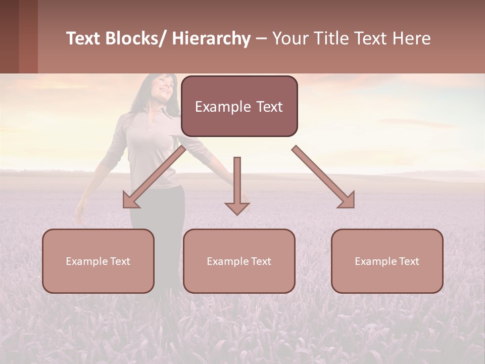 A Woman Standing In A Field Of Purple Flowers PowerPoint Template