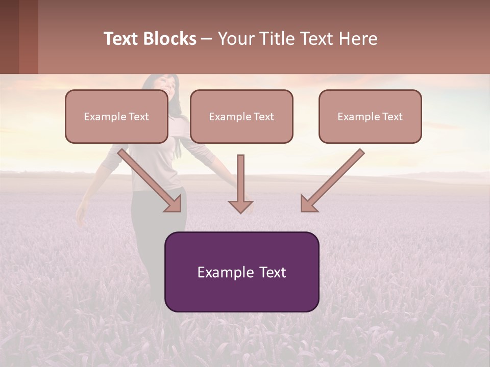 A Woman Standing In A Field Of Purple Flowers PowerPoint Template