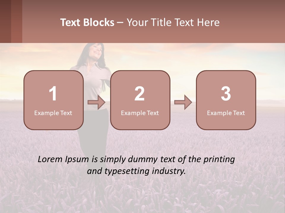 A Woman Standing In A Field Of Purple Flowers PowerPoint Template