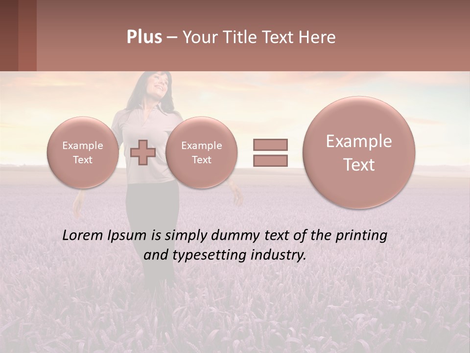 A Woman Standing In A Field Of Purple Flowers PowerPoint Template