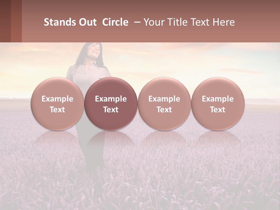 A Woman Standing In A Field Of Purple Flowers PowerPoint Template