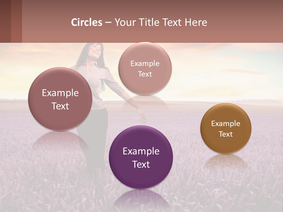 A Woman Standing In A Field Of Purple Flowers PowerPoint Template