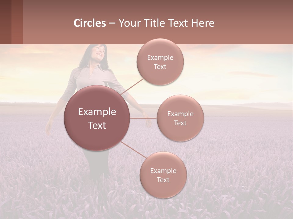 A Woman Standing In A Field Of Purple Flowers PowerPoint Template