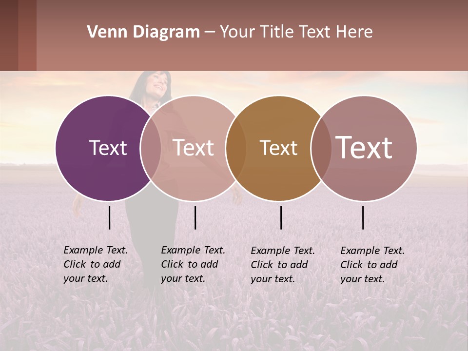 A Woman Standing In A Field Of Purple Flowers PowerPoint Template