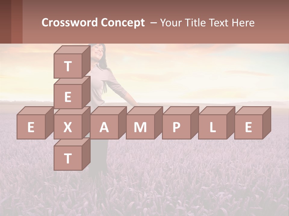 A Woman Standing In A Field Of Purple Flowers PowerPoint Template