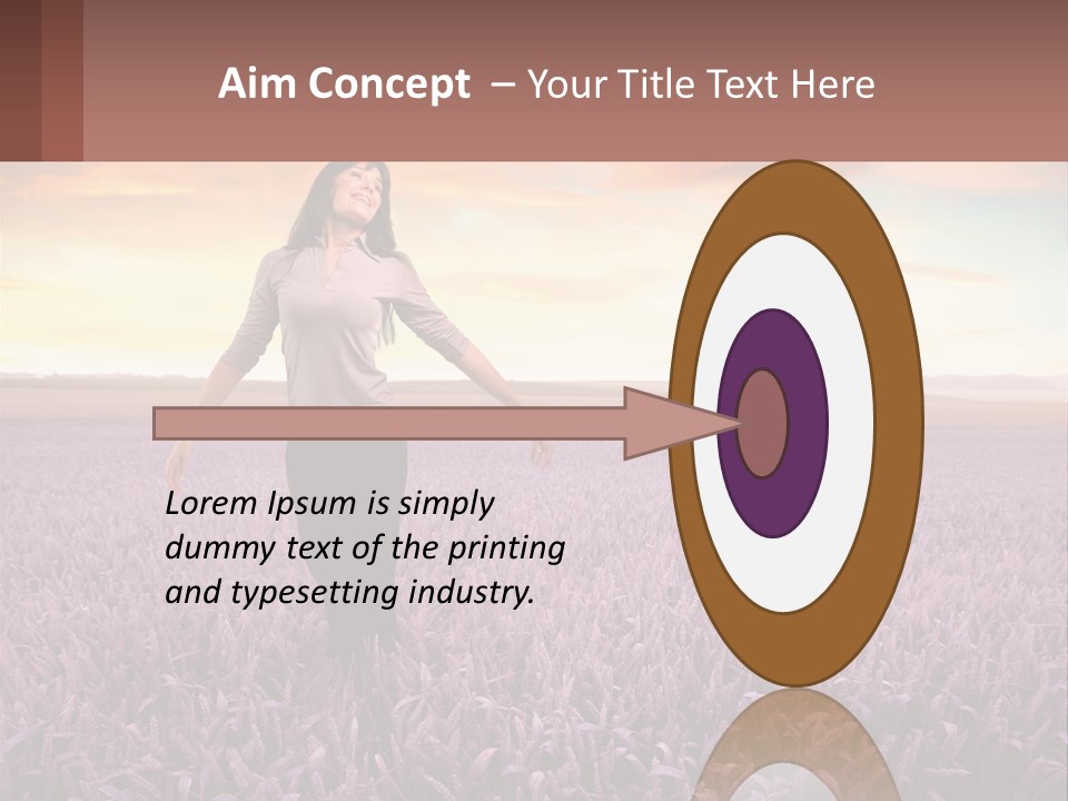 A Woman Standing In A Field Of Purple Flowers PowerPoint Template