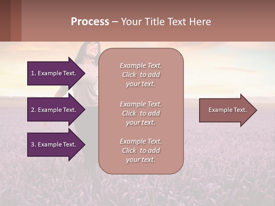 A Woman Standing In A Field Of Purple Flowers PowerPoint Template