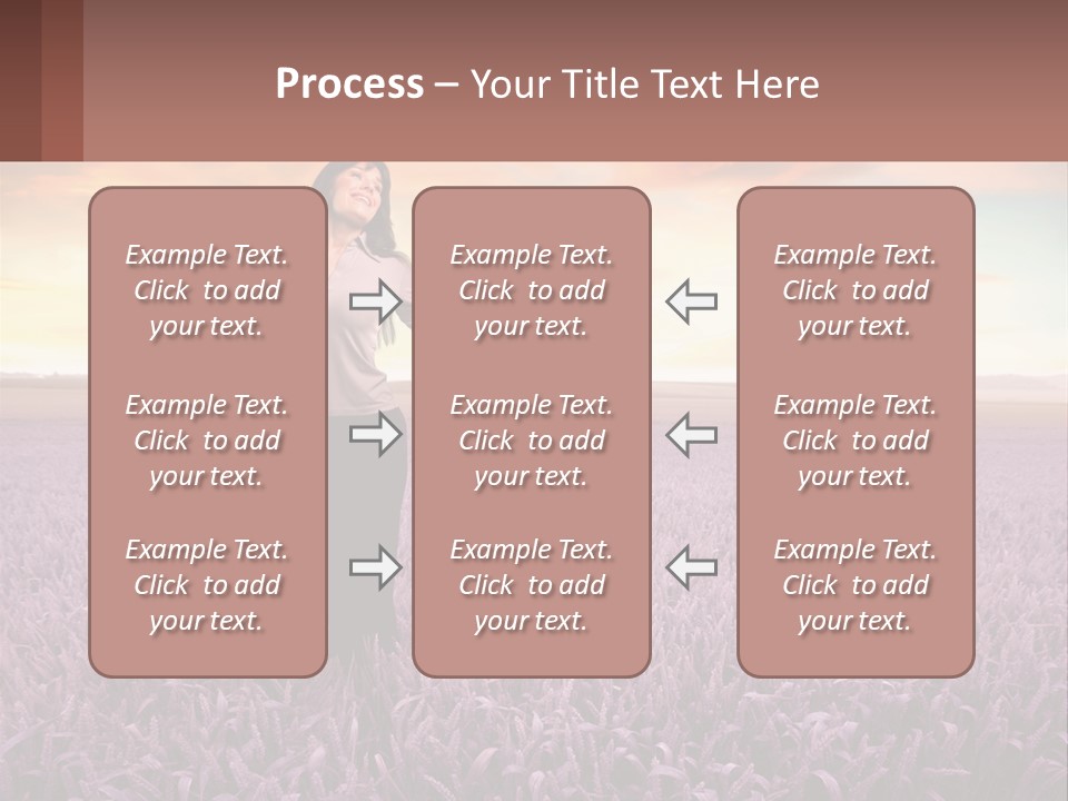 A Woman Standing In A Field Of Purple Flowers PowerPoint Template