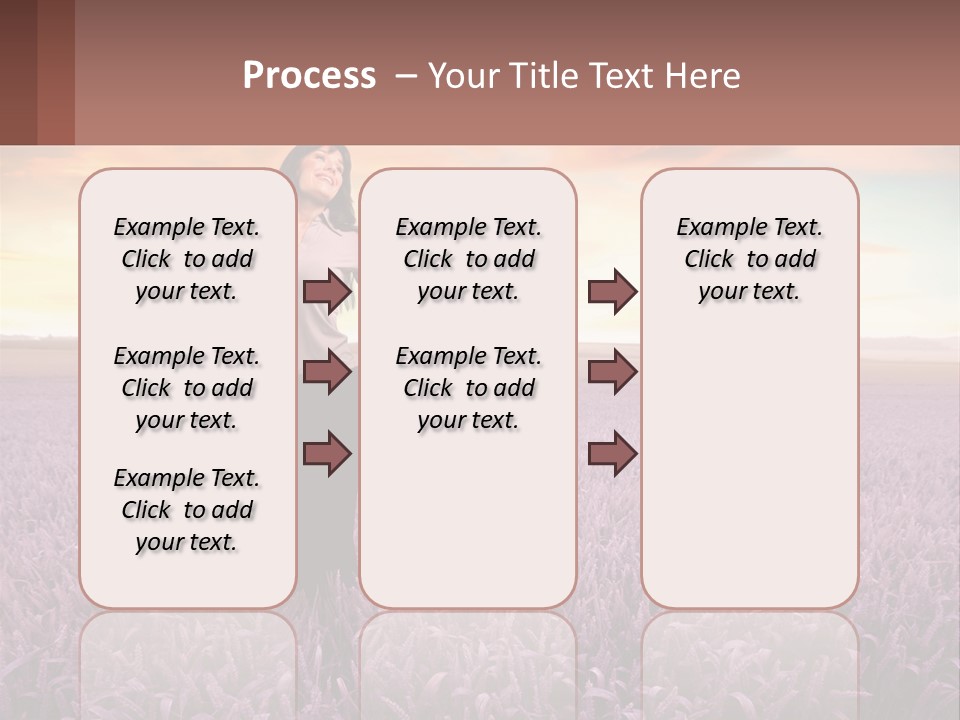 A Woman Standing In A Field Of Purple Flowers PowerPoint Template