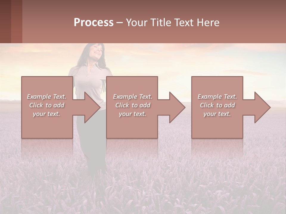A Woman Standing In A Field Of Purple Flowers PowerPoint Template