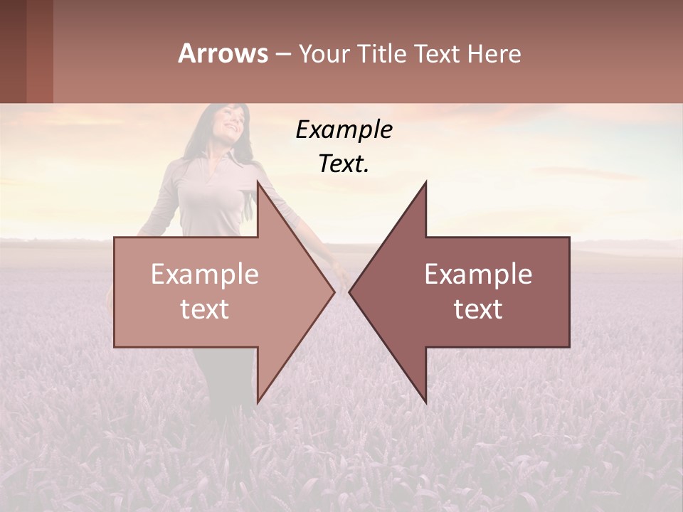 A Woman Standing In A Field Of Purple Flowers PowerPoint Template