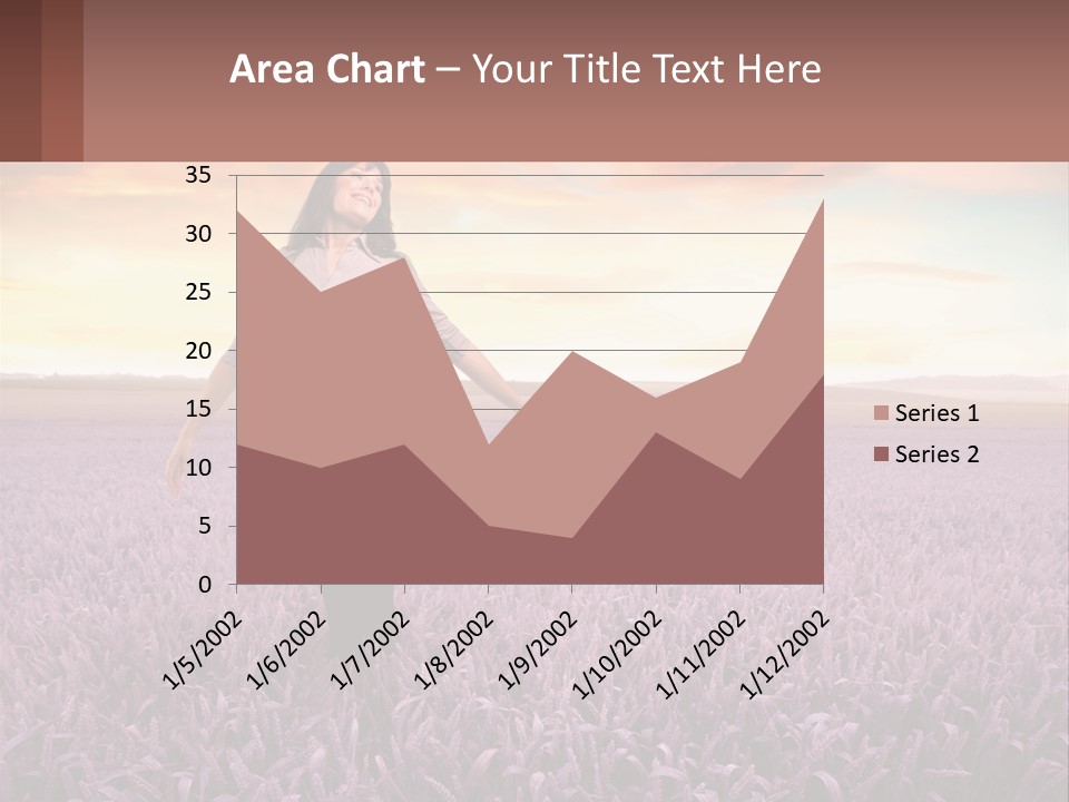 A Woman Standing In A Field Of Purple Flowers PowerPoint Template