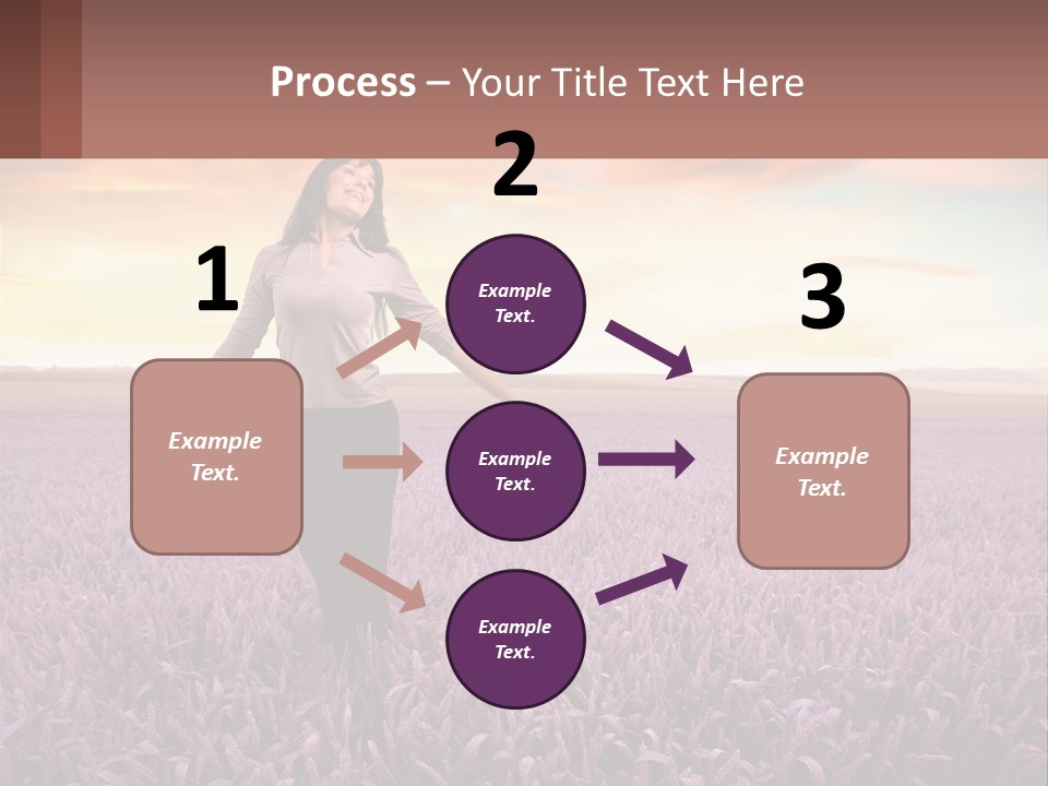 A Woman Standing In A Field Of Purple Flowers PowerPoint Template