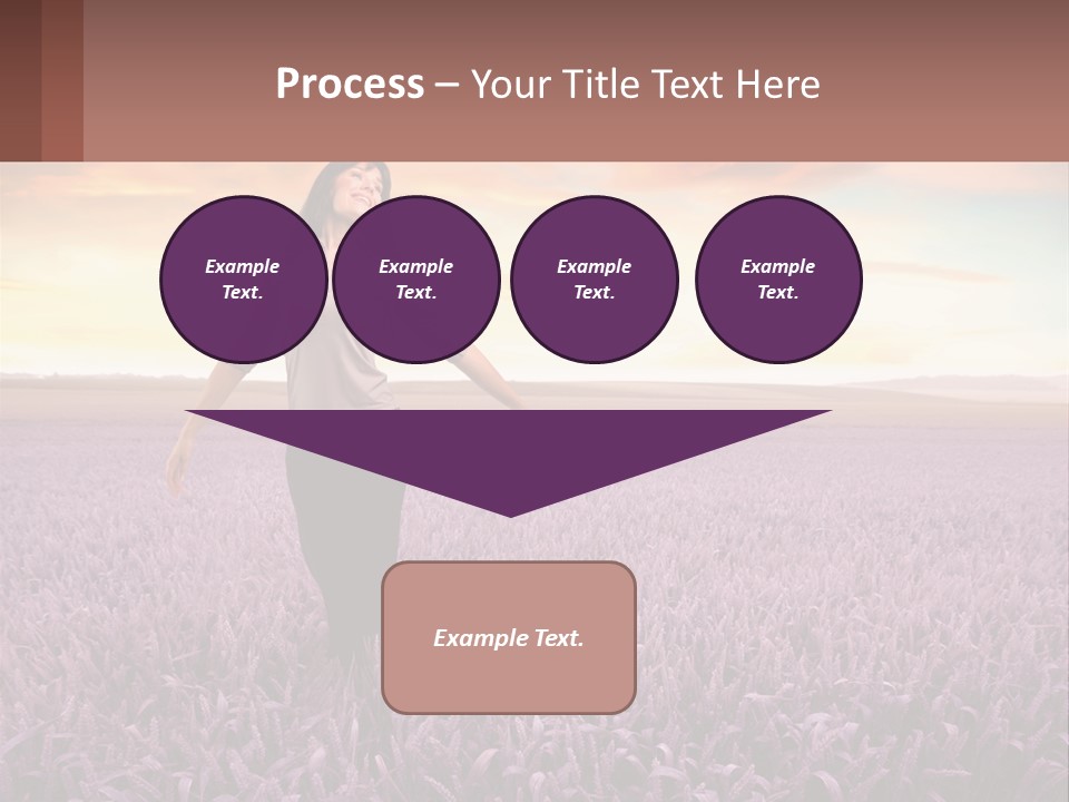 A Woman Standing In A Field Of Purple Flowers PowerPoint Template