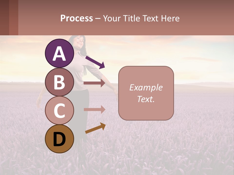 A Woman Standing In A Field Of Purple Flowers PowerPoint Template