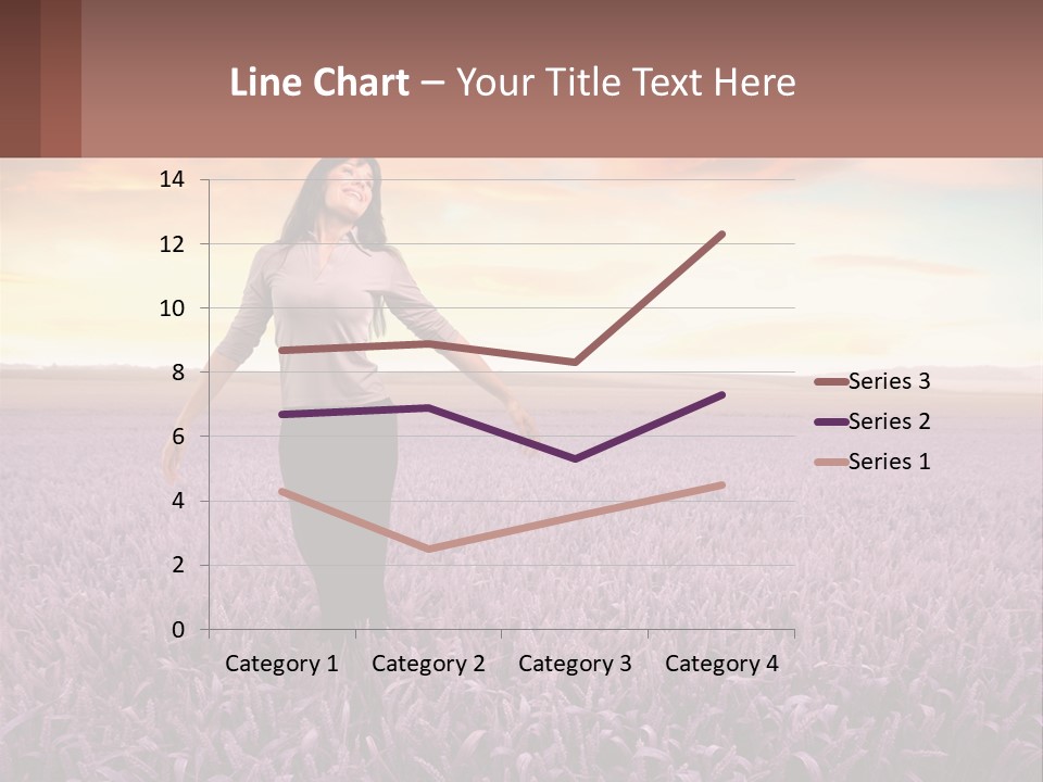 A Woman Standing In A Field Of Purple Flowers PowerPoint Template