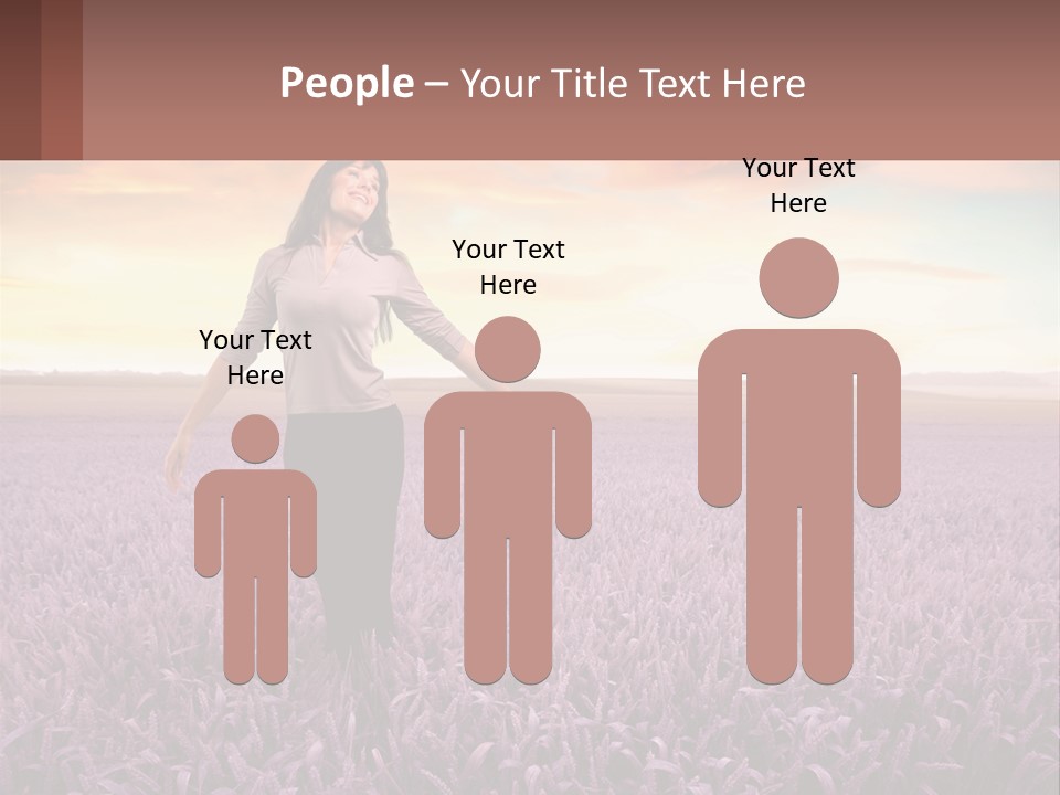 A Woman Standing In A Field Of Purple Flowers PowerPoint Template