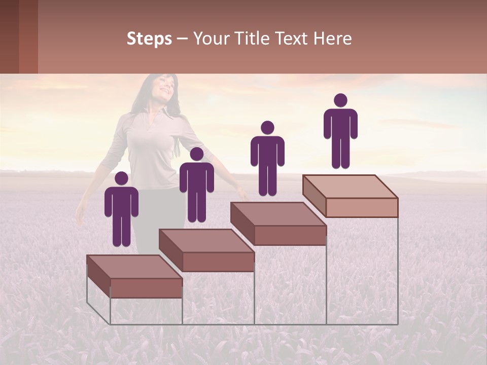 A Woman Standing In A Field Of Purple Flowers PowerPoint Template