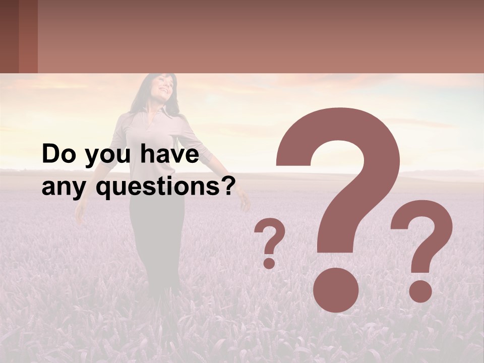 A Woman Standing In A Field Of Purple Flowers PowerPoint Template