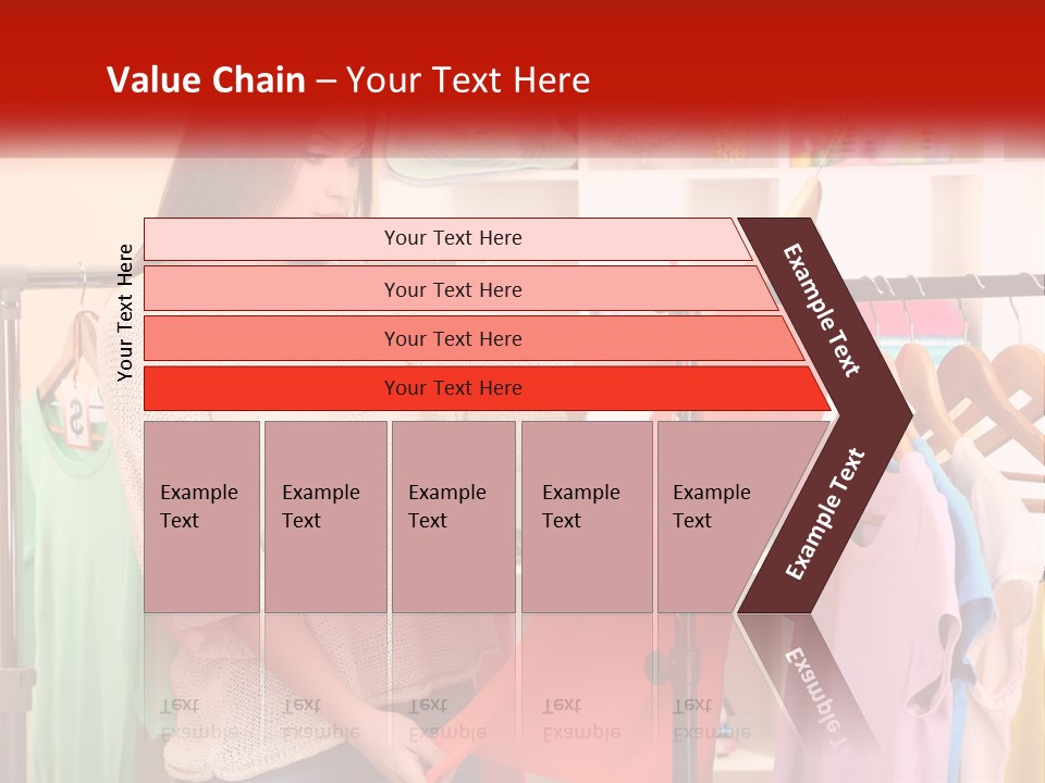 A Woman Looking At Clothes On A Rack PowerPoint Template