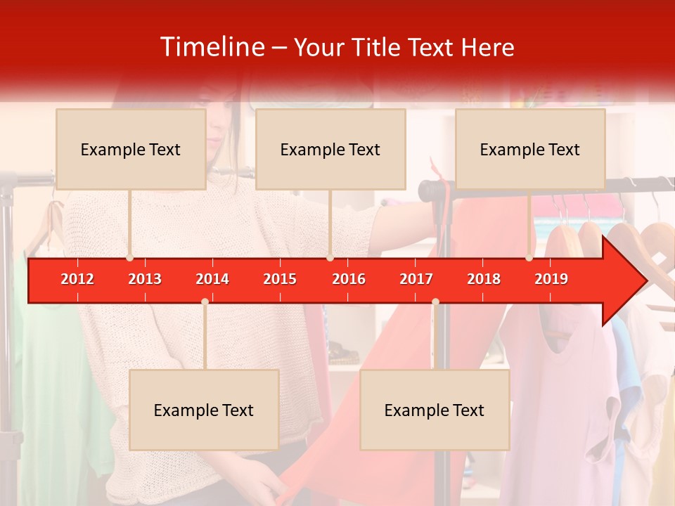A Woman Looking At Clothes On A Rack PowerPoint Template
