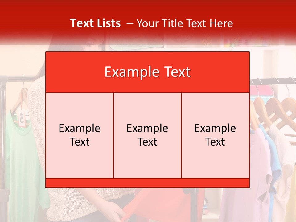 A Woman Looking At Clothes On A Rack PowerPoint Template