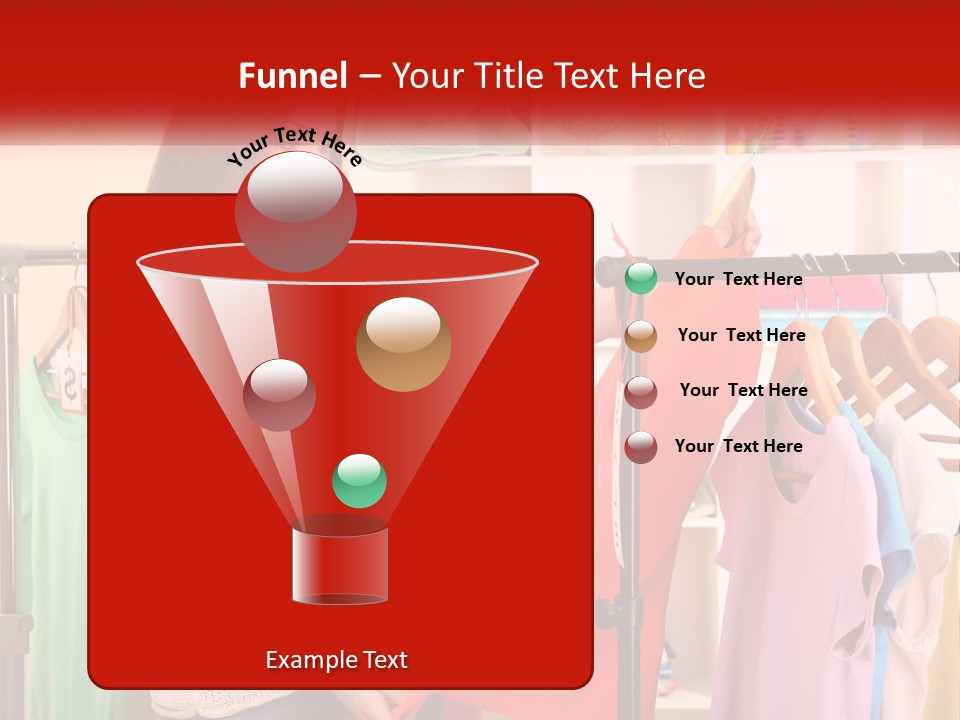 A Woman Looking At Clothes On A Rack PowerPoint Template