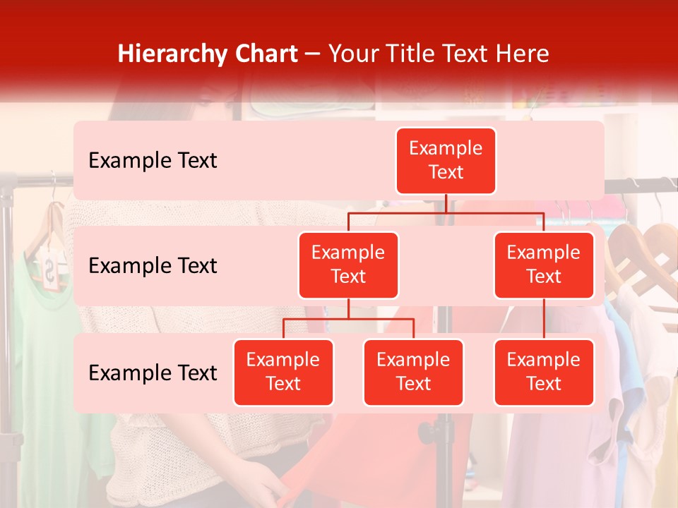 A Woman Looking At Clothes On A Rack PowerPoint Template