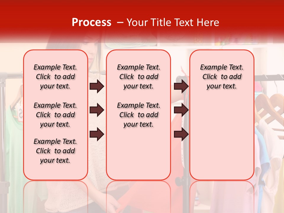 A Woman Looking At Clothes On A Rack PowerPoint Template