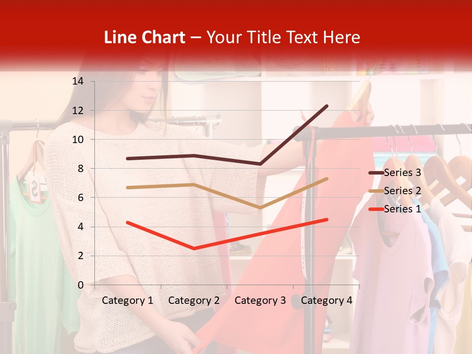 A Woman Looking At Clothes On A Rack PowerPoint Template