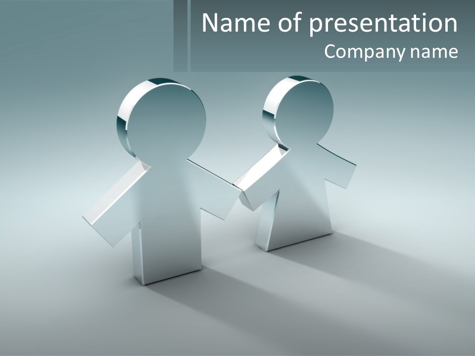 Two People Holding Hands Powerpoint Template PowerPoint Template