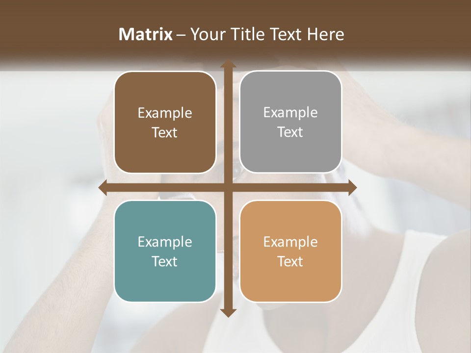 A Man Holding His Hair In Front Of His Head PowerPoint Template