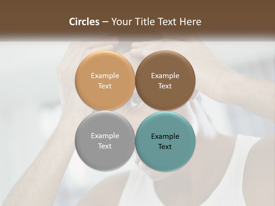 A Man Holding His Hair In Front Of His Head PowerPoint Template