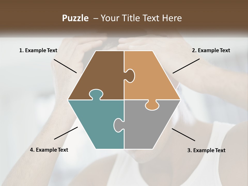 A Man Holding His Hair In Front Of His Head PowerPoint Template