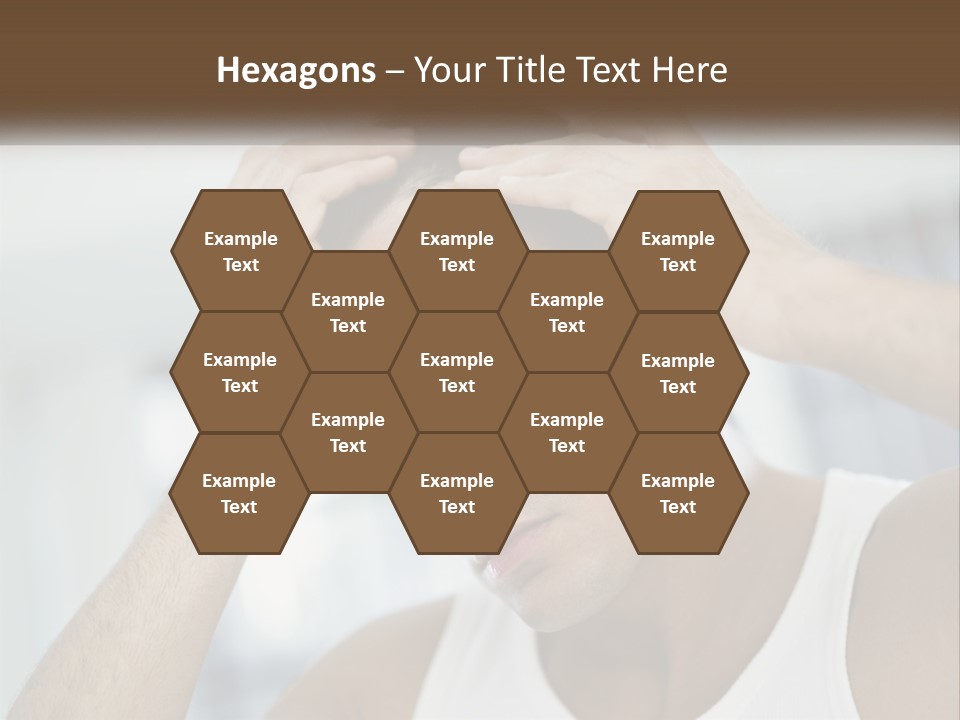 A Man Holding His Hair In Front Of His Head PowerPoint Template