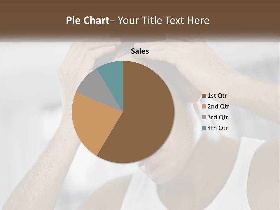 A Man Holding His Hair In Front Of His Head PowerPoint Template