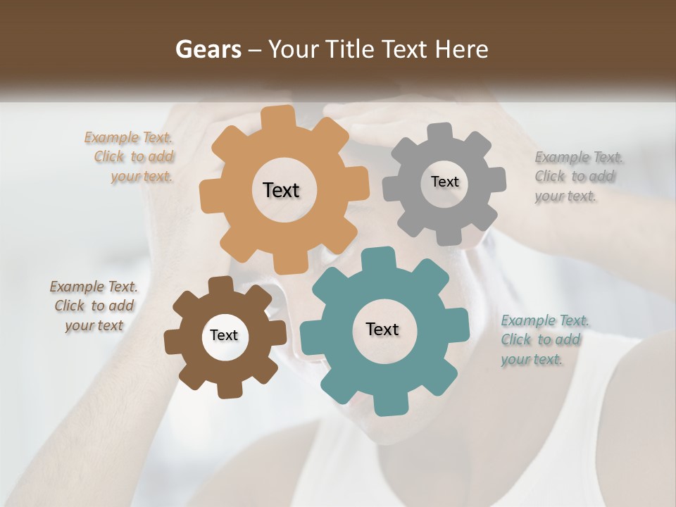 A Man Holding His Hair In Front Of His Head PowerPoint Template