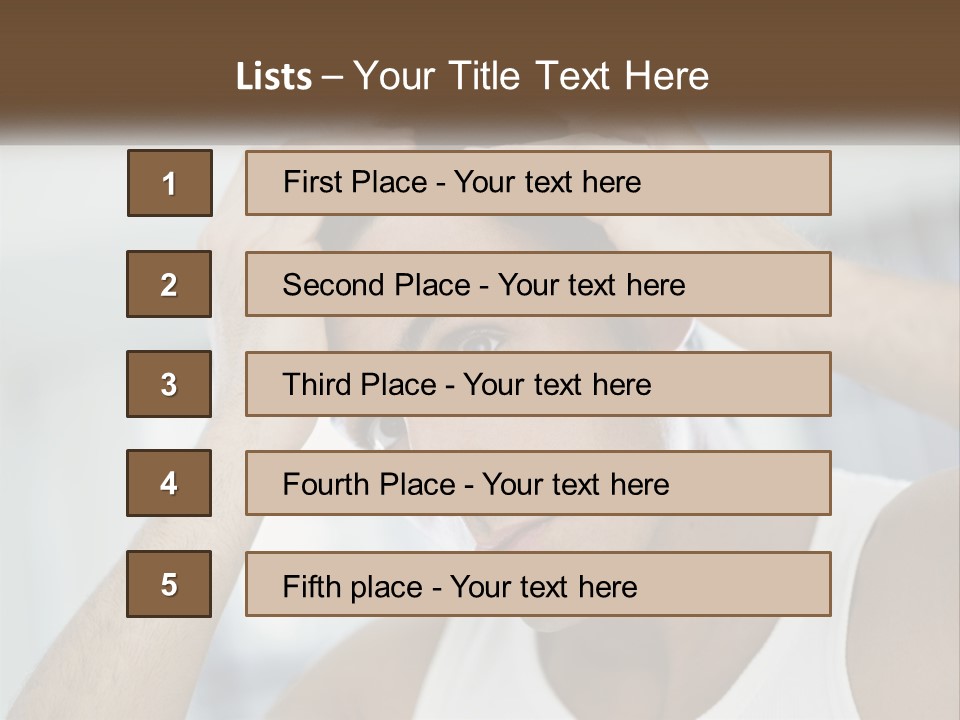 A Man Holding His Hair In Front Of His Head PowerPoint Template
