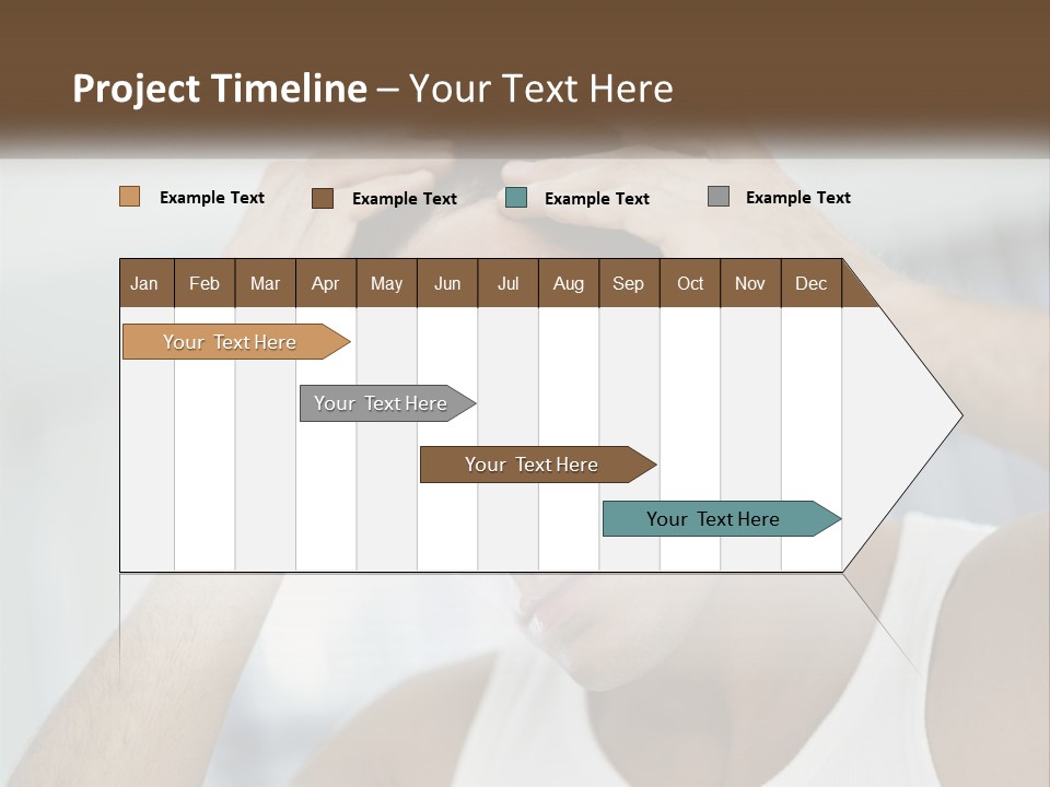 A Man Holding His Hair In Front Of His Head PowerPoint Template