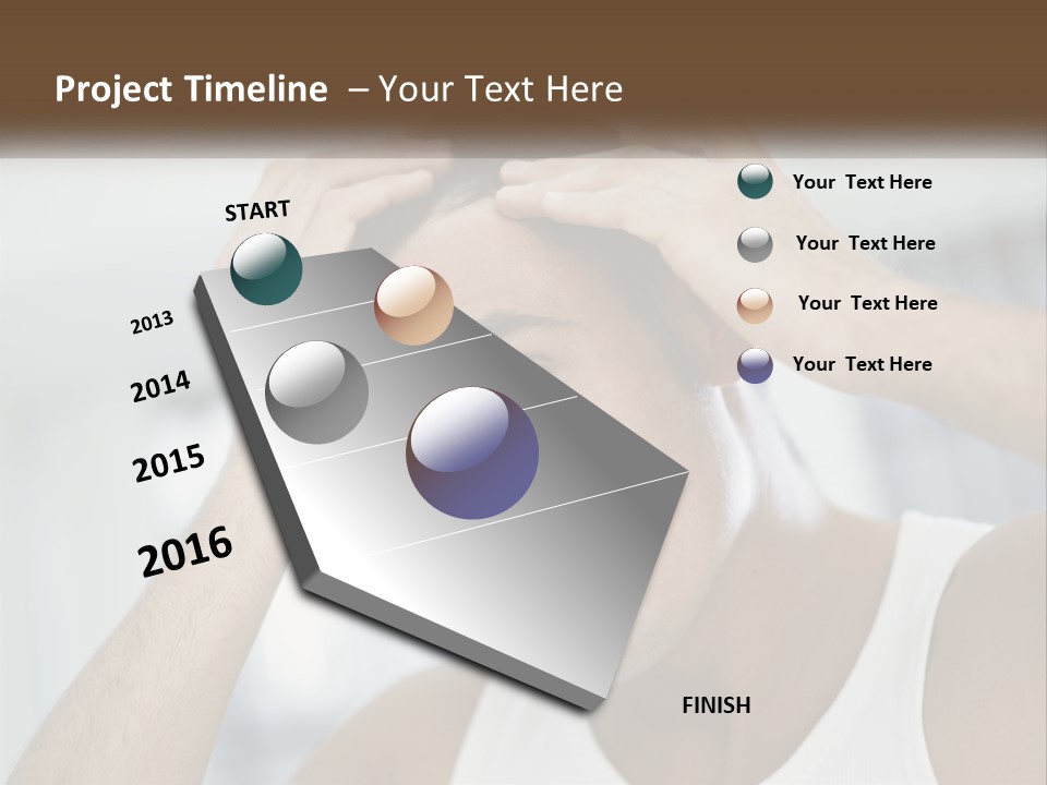 A Man Holding His Hair In Front Of His Head PowerPoint Template