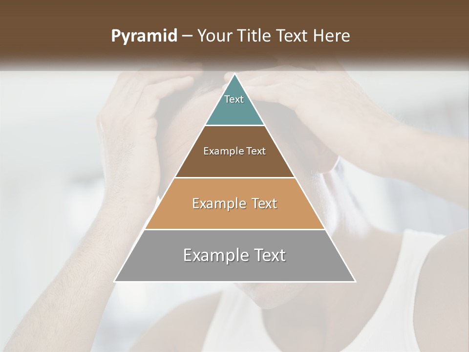 A Man Holding His Hair In Front Of His Head PowerPoint Template