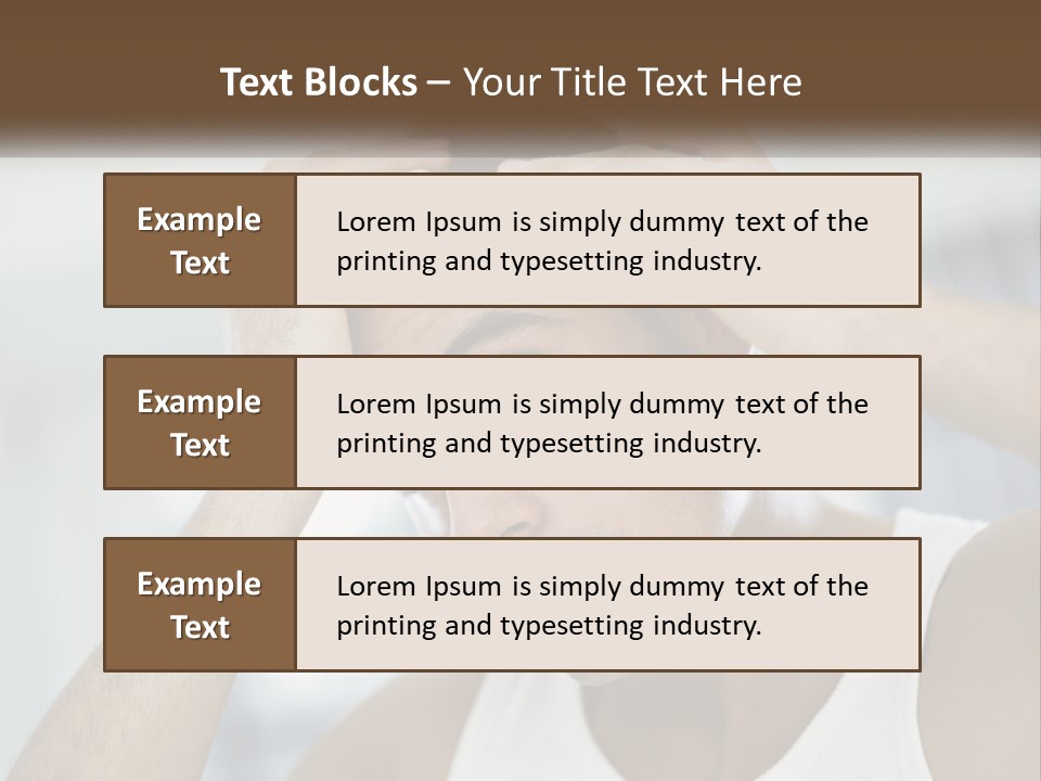 A Man Holding His Hair In Front Of His Head PowerPoint Template