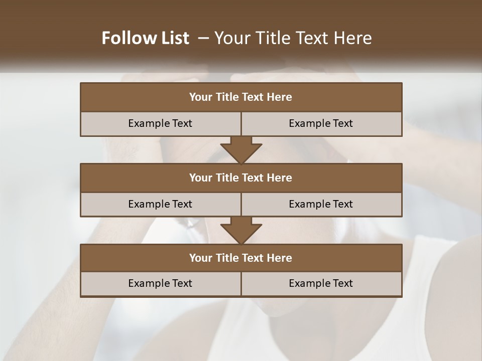 A Man Holding His Hair In Front Of His Head PowerPoint Template