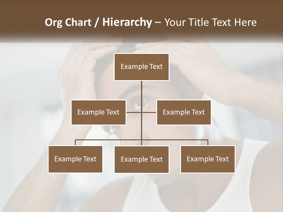A Man Holding His Hair In Front Of His Head PowerPoint Template