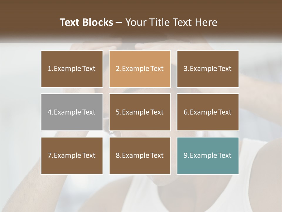 A Man Holding His Hair In Front Of His Head PowerPoint Template