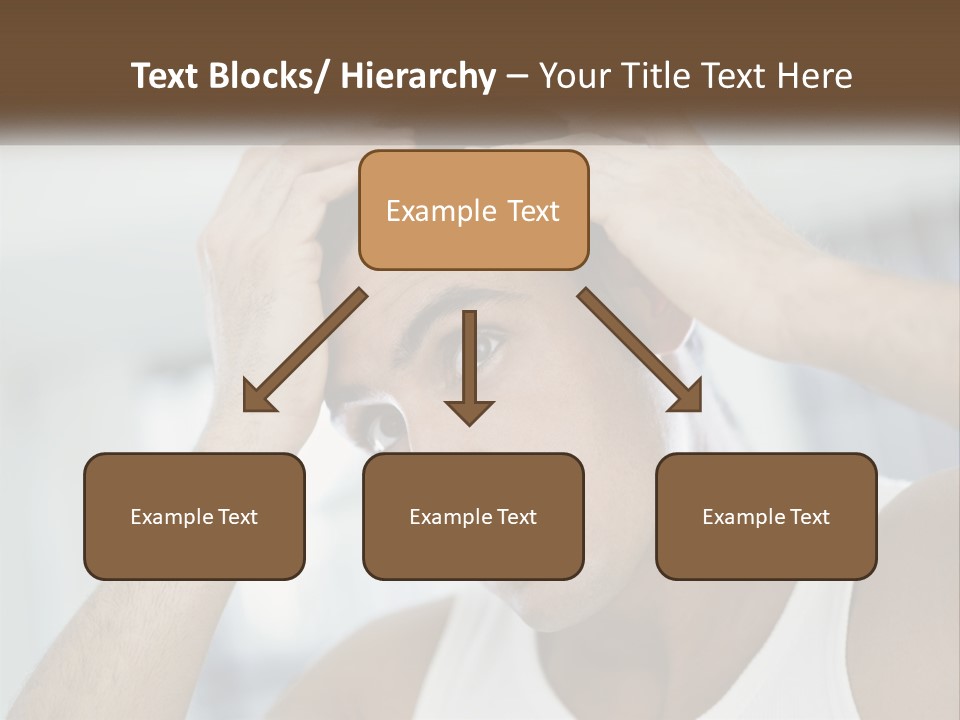 A Man Holding His Hair In Front Of His Head PowerPoint Template