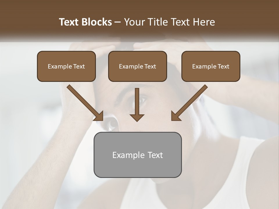 A Man Holding His Hair In Front Of His Head PowerPoint Template